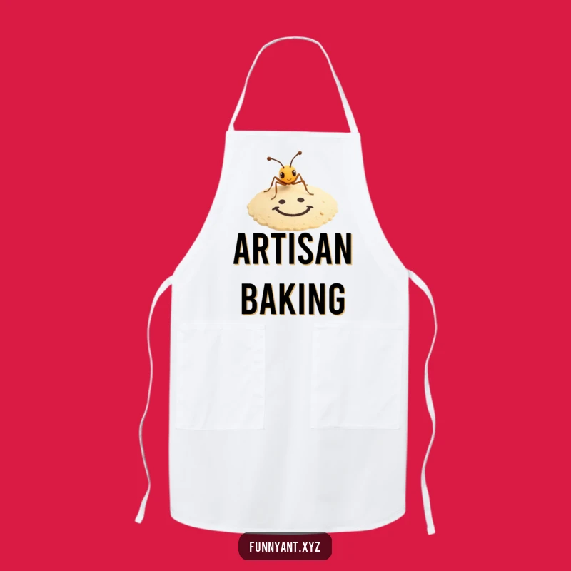 Funny Kitchen Apron: Ant Artist Sand Drawing, Cook with Humor