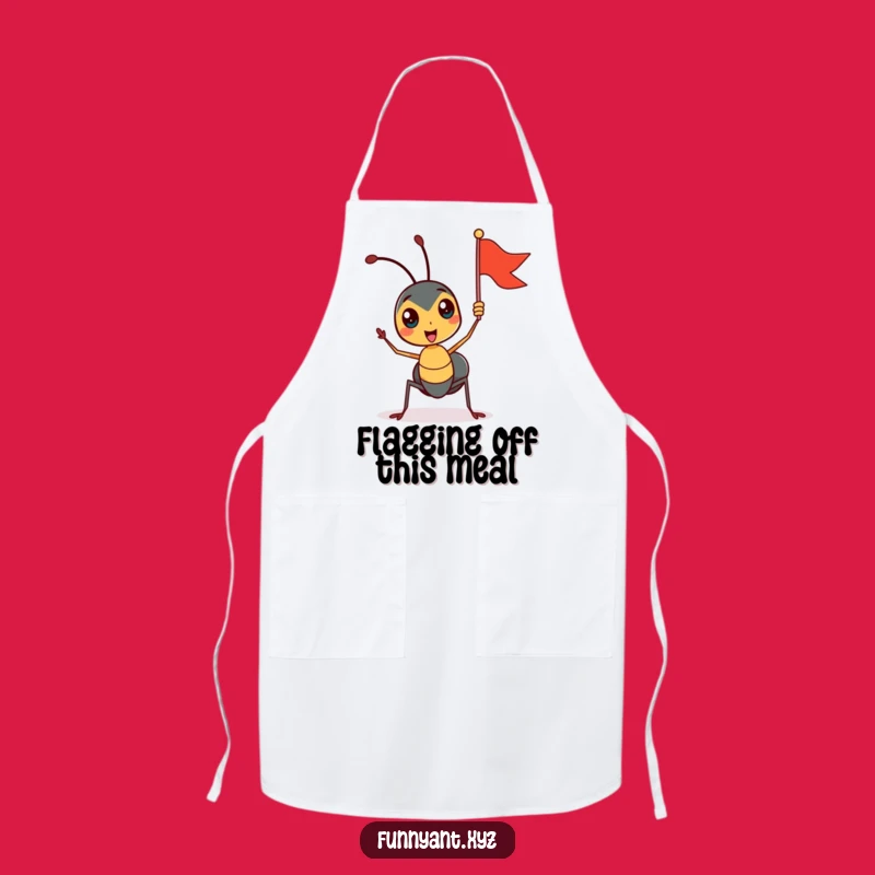 Funny Ant Flag Waving Apron: Chef's Enthusiasm, Practical Funny Gift