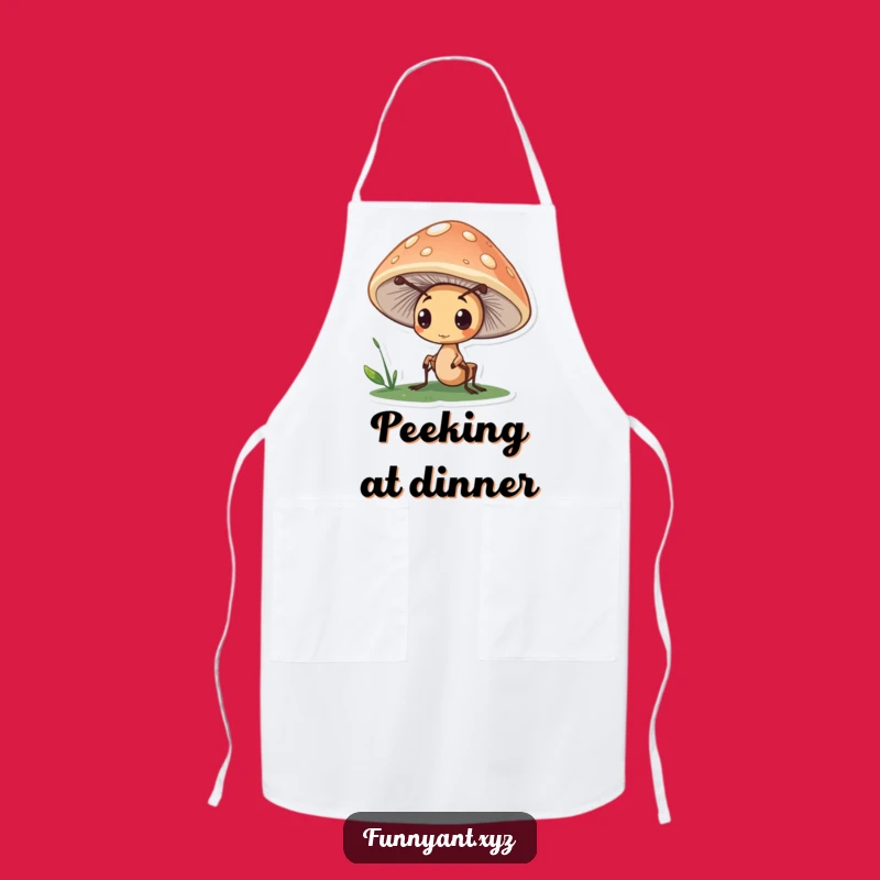 Funny Ant Mushroom Apron: Kitchen Curiosity, Practical Funny Gift