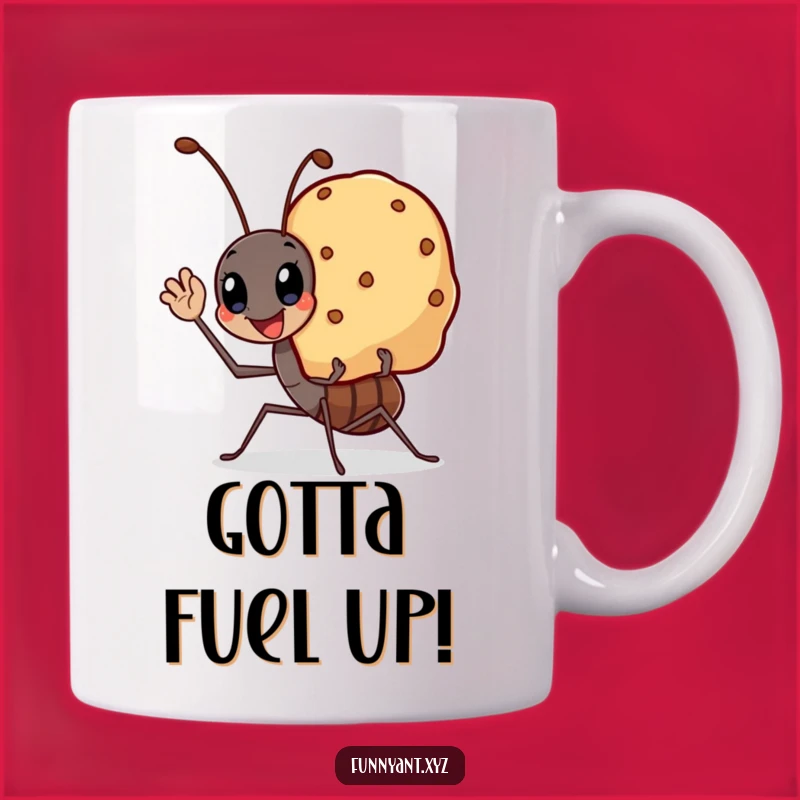 Funny Kawaii Ant Mug: Cheerful Crumb Carrier, A Humorous Gift