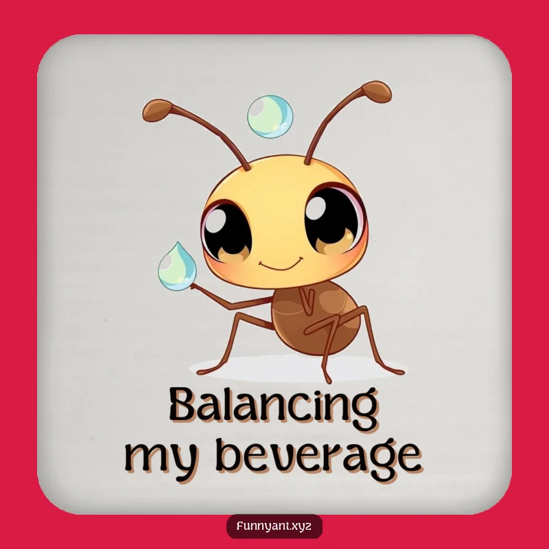 Funny Ant Coaster: Protect Surfaces with Dewdrop Balance, A Tiny Funny Gift