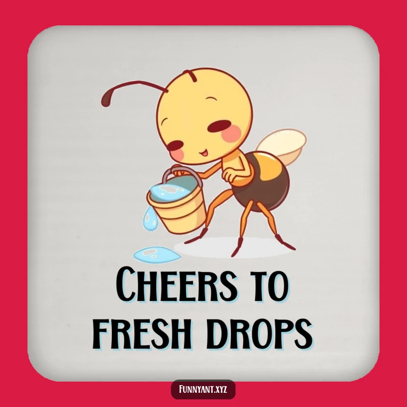 Funny Ant Dewdrop Coaster: Protect Surfaces Playfully, Cute Funny Gift