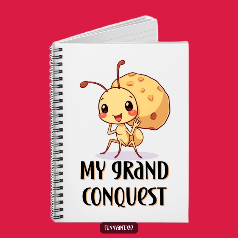 Funny Ant Big Crumb Notebook: Jot Down Big Goals, Perfect Funny Gift