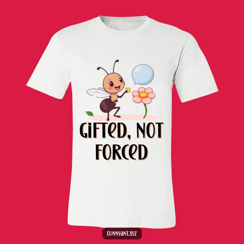Funny Ant Offering Flower T-Shirt: Wear kindness, a perfect funny gift.