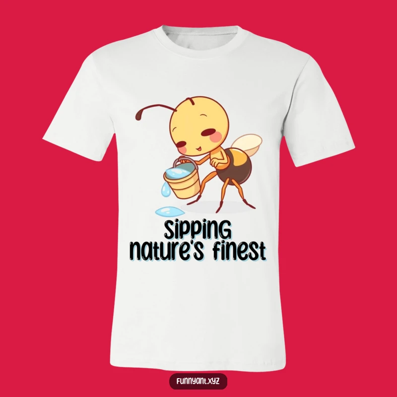 Funny Ant Dewdrop T-Shirt: Playful Moments, Ideal Funny Gift