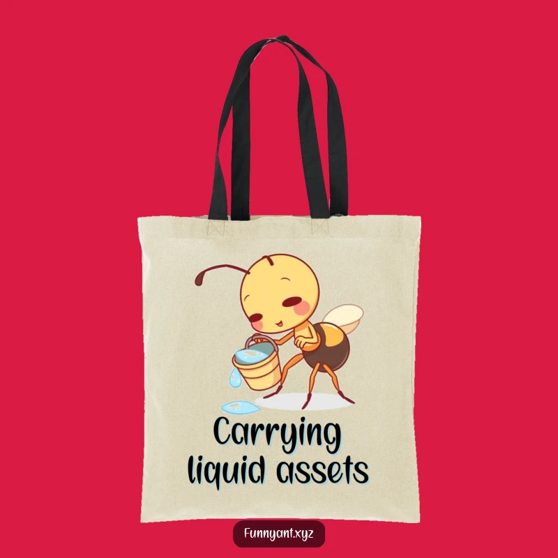 Funny Ant Dewdrop Tote Bag: Carry Playfulness, Great Funny Gift